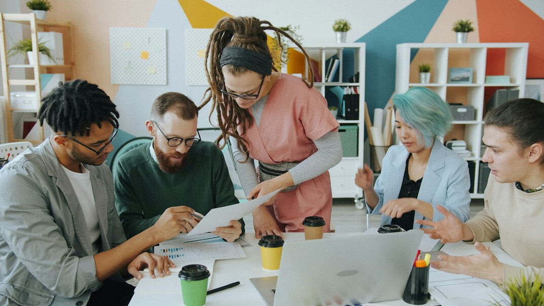 diverse team discussion